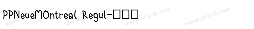 PPNeueMOntreal Regul字体转换